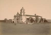 #1208 - Mission San Louis Rey de Francia, San Diego County, California.  Established June 13th, 1798. From the West.